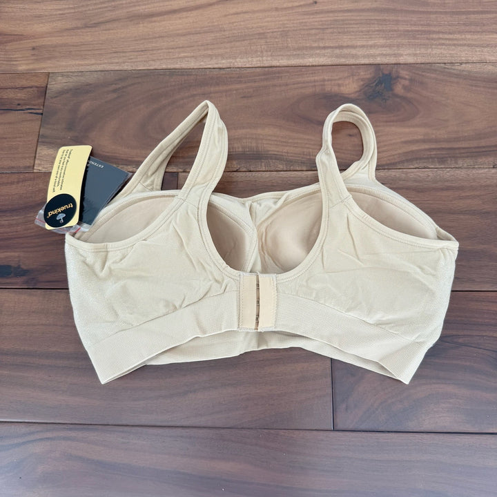 Truekind Daily Comfort Wirefree Shaper Bra Beige Size L Seamless Smoothing