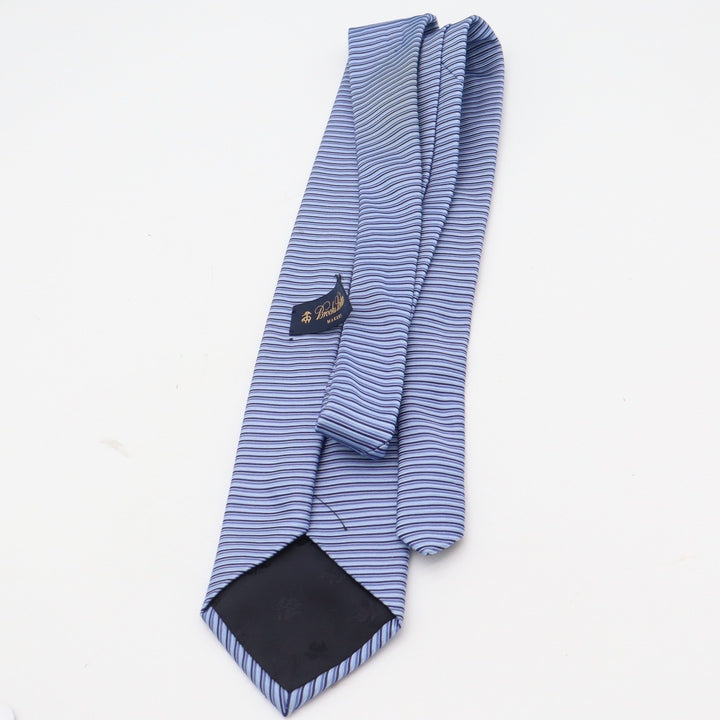 Brooks Brothers Makers Blue Horizontal Micro Stripe Silk Tie Made in USA Italy