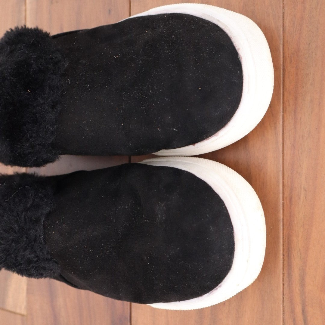 Esprit Penny Mule Womens US 7M Black Faux Fur Lined Round Toe Slip On Shoes