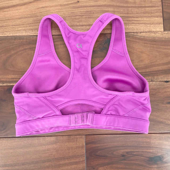 GapFit One High Impact Sports Bra Purple Racerback Adjustable Size 34B