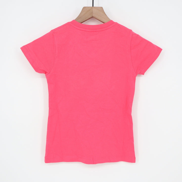 New Era Boston Red Sox Girls Pink Sequin Graphic V-Neck T-Shirt Size 6/6X
