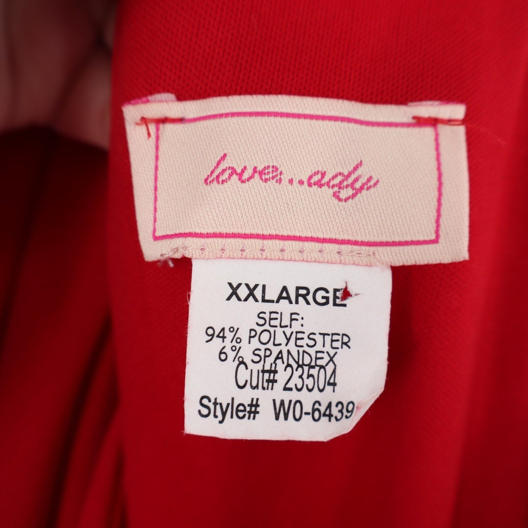 Love Ady Red Black Colorblock Halter Layered Jumpsuit XXL