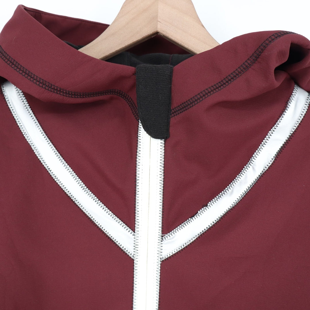 Reflective Rain Jackets Womens M Maroon Half Zip Hooded
