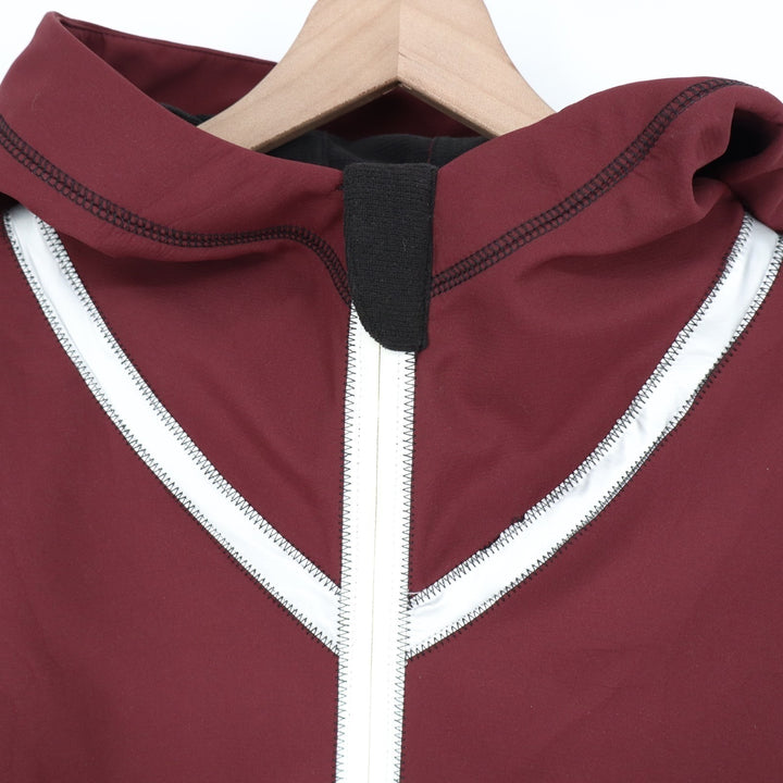 Reflective Rain Jackets Womens M Maroon Half Zip Hooded