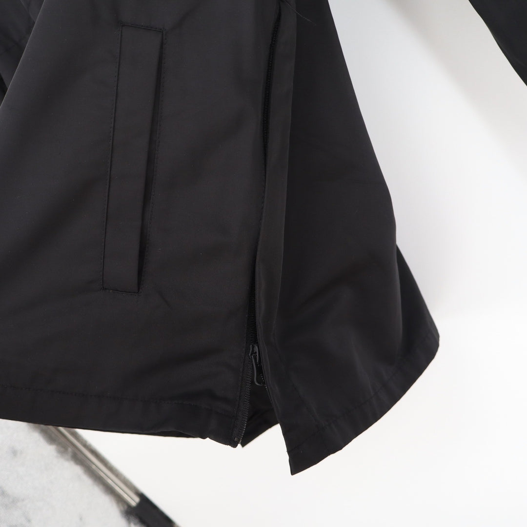 Kenneth Cole New York Mens Black Quarter Zip Pullover Jacket Side Zip Size M