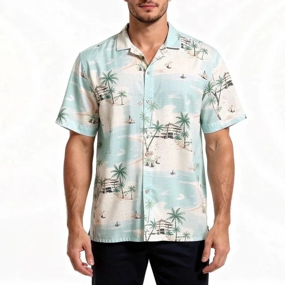 Walter Hagen Mens P11 Performance Polo Shirt S Resort Landscape Multi Golf New