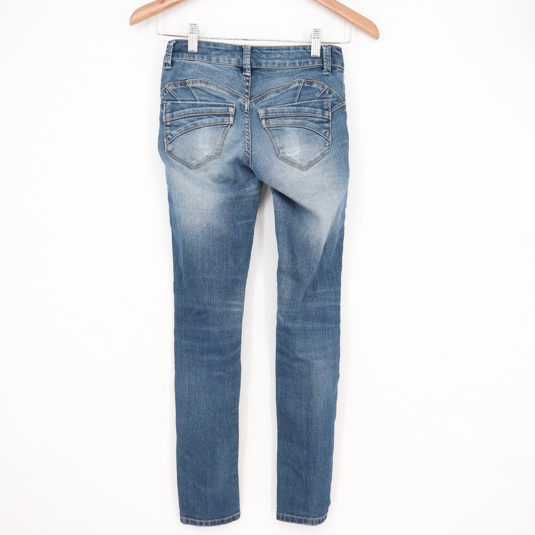 Blue Asphalt Women's Skinny Jeans Medium Wash Blue Denim Size 0 Short