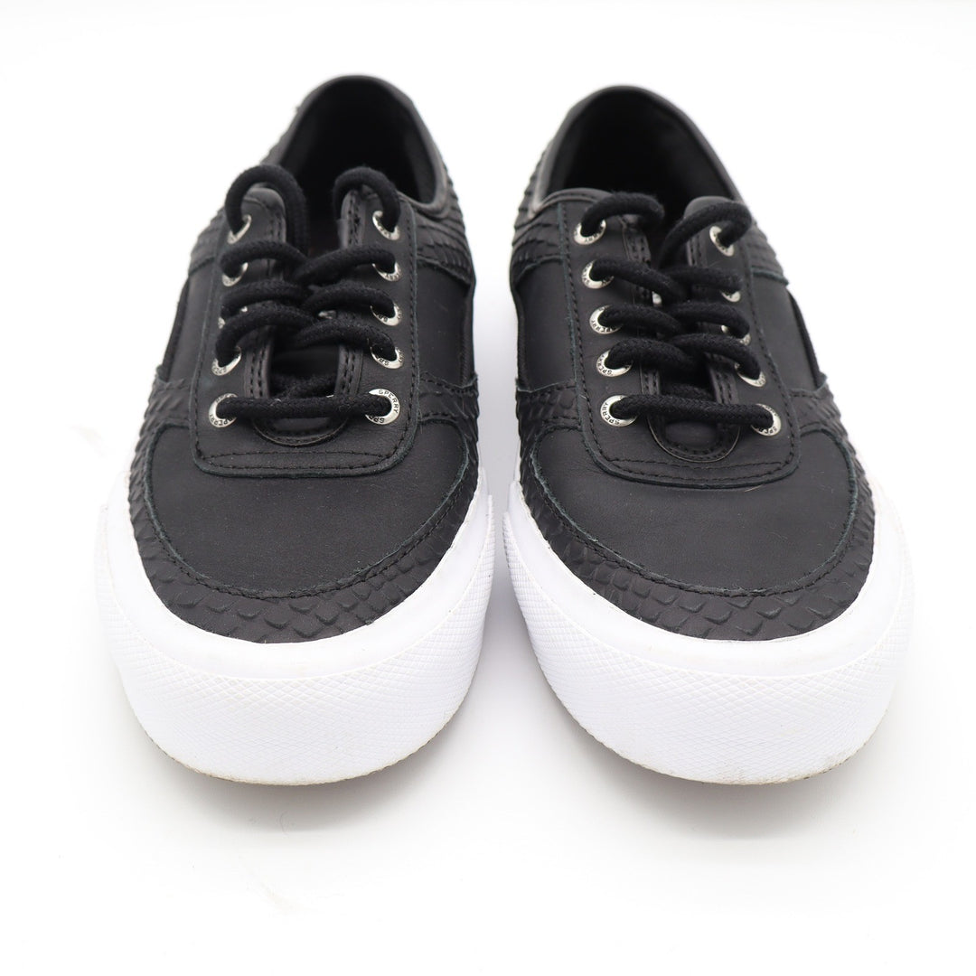 Sperry Top-Sider Crest Vibe Black Python Embossed Sneakers STS86635 Womens 8