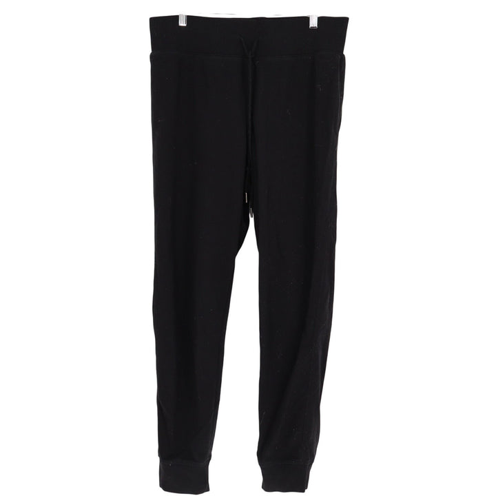 H&M Basics Jogger Pants Womens Large Black Cotton Drawstring Waist Skinny Legs