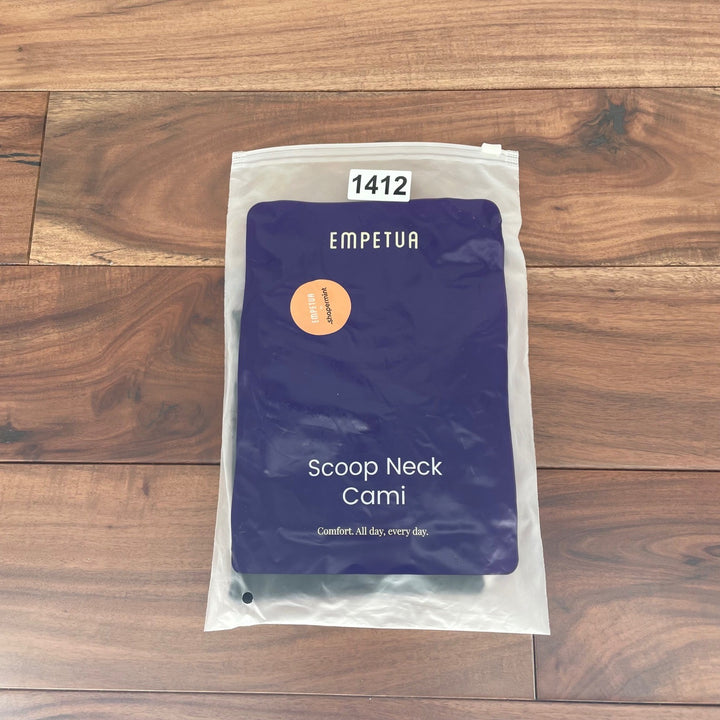EMPETUA Scoop Neck Cami Black Size Medium 90 Nylon 10 Spandex Seamless