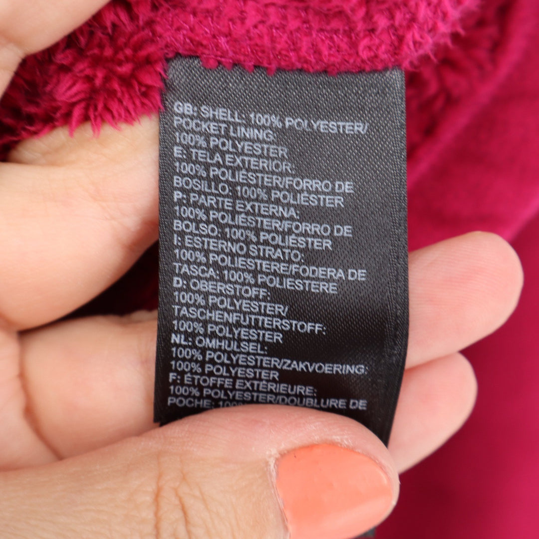 The North Face Womens Full Zip Fleece Jacket Magenta Pink Size L