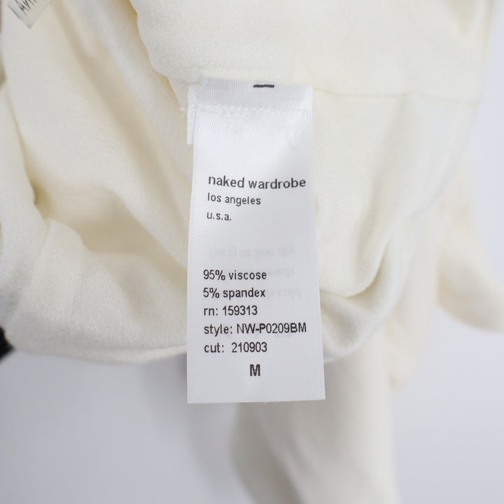 Naked Wardrobe Baby Mama Cream Maternity Biker Shorts Medium