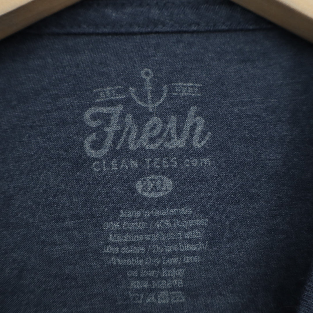 Fresh Clean Tees T-Shirt Mens 2XL Charcoal Gray Cotton Crew Neck Short Sleeve