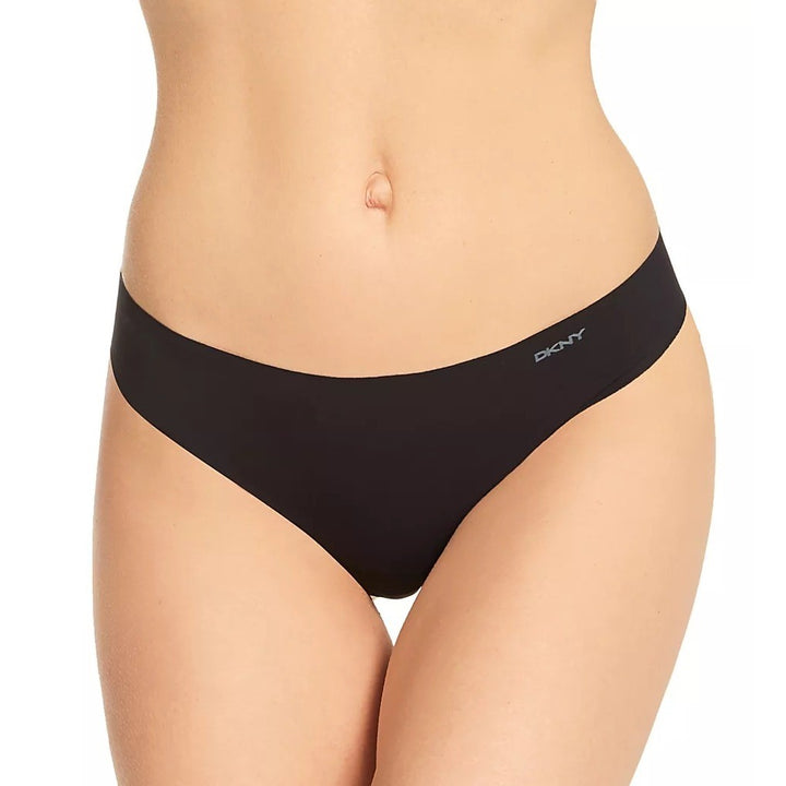 DKNY Litewear Cut Anywhere Thong Underwear Womens Medium Black 3 Pack Panty