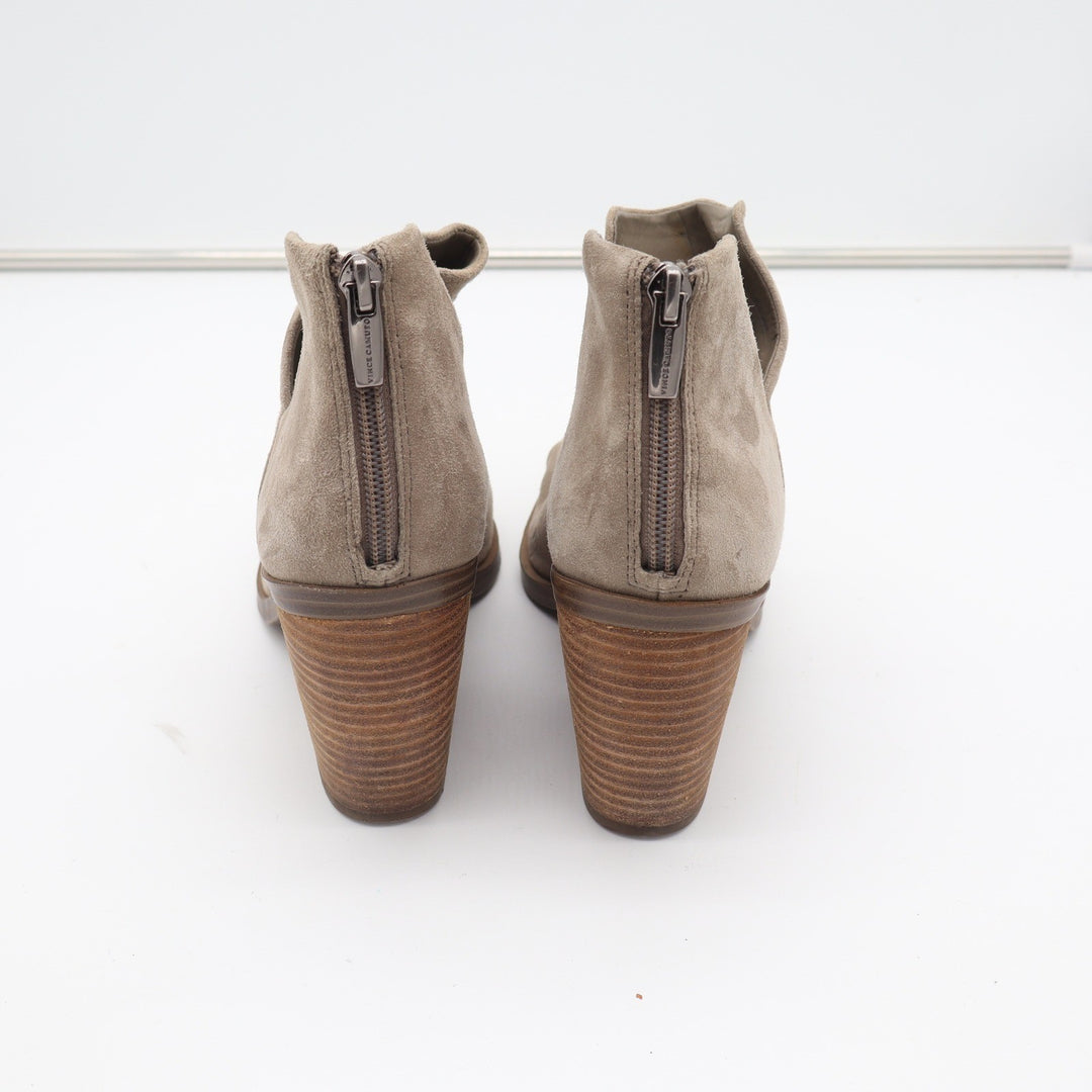 Vince Camuto Gigietta Taupe Suede Cutout Ankle Booties Size 9M