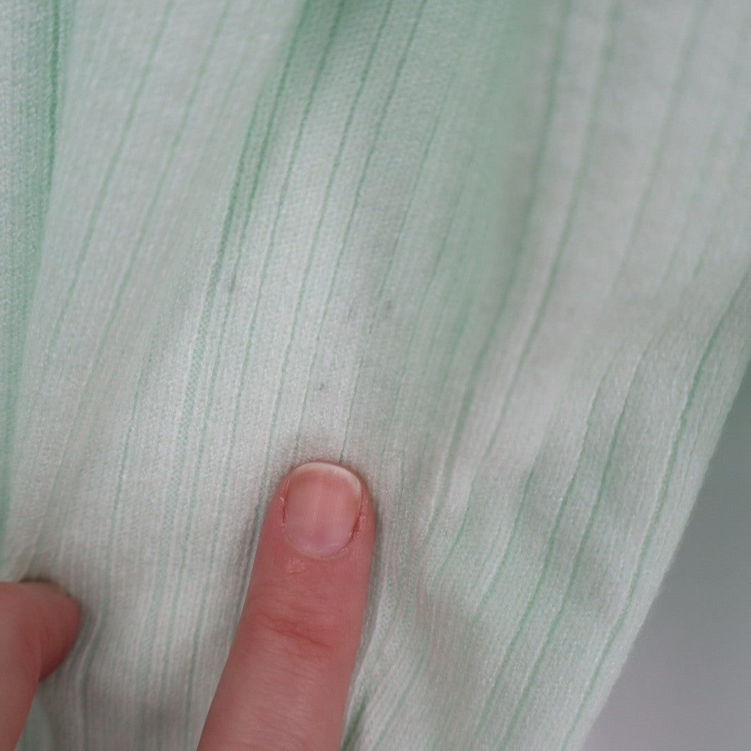 State of Day Intimates Pajama Pants Womens Large Butter Mint Green Ribbed Knit
