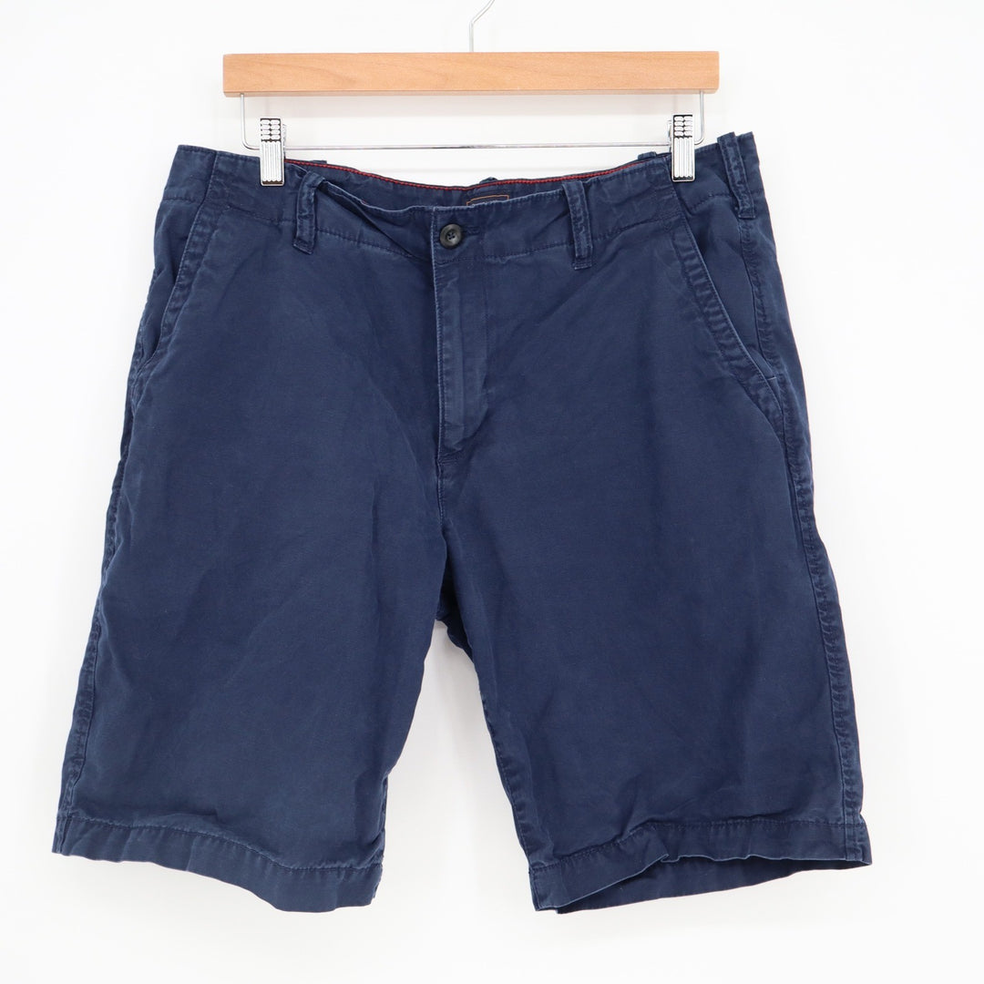 Gap Khakis Lived In Short Mens 34 Navy Blue Cotton Twill Chino Shorts