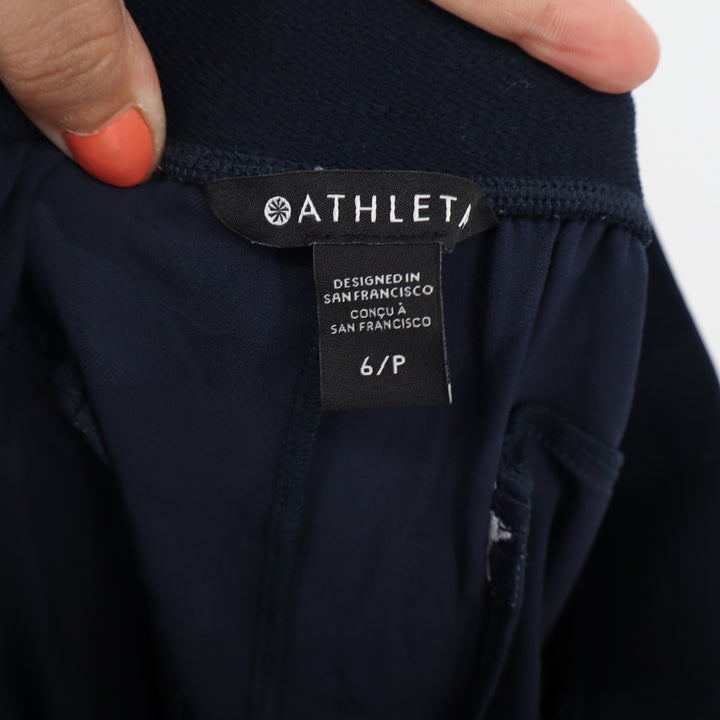 Athleta Venice Jogger Navy Blue Camo Ankle Zip Pants 6P Petite