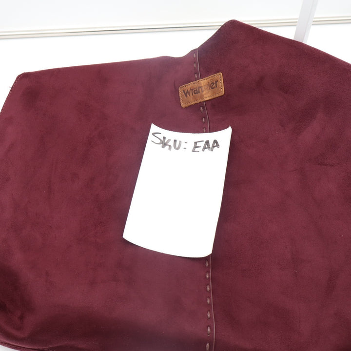 Wrangler Women Handbag Maroon Suede Inner Pocket Shoulder Strap Slouchy Hobo Bag