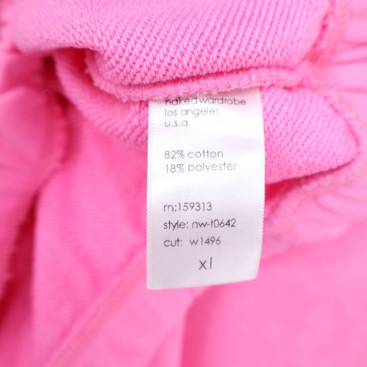 Naked Wardrobe Pink Cropped Hoodie Women's XL Long Sleeve Pullover