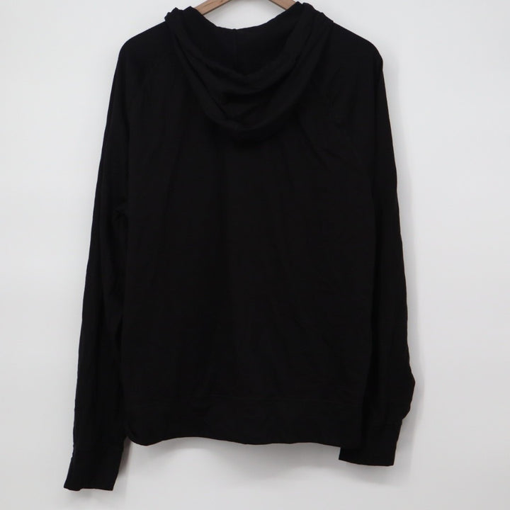 American Giant Lightweight Full Zip Hoodie Womens 2XL Black Tri Blend Jersey