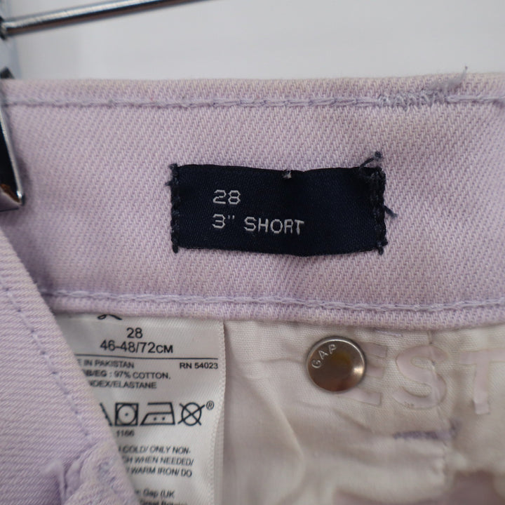 Gap Lavender Purple Denim Shorts Womens 28 High Rise Raw Hem 3 Inch Inseam