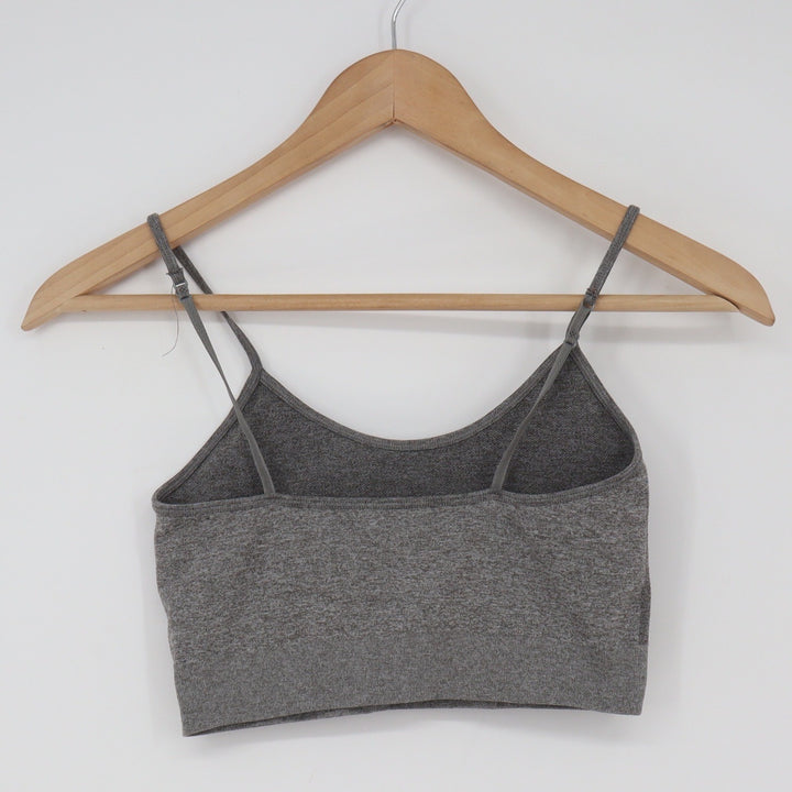Wonder Nation Crop Top Girls L Seamless Camisole Grey Adjustable Strap Excellent