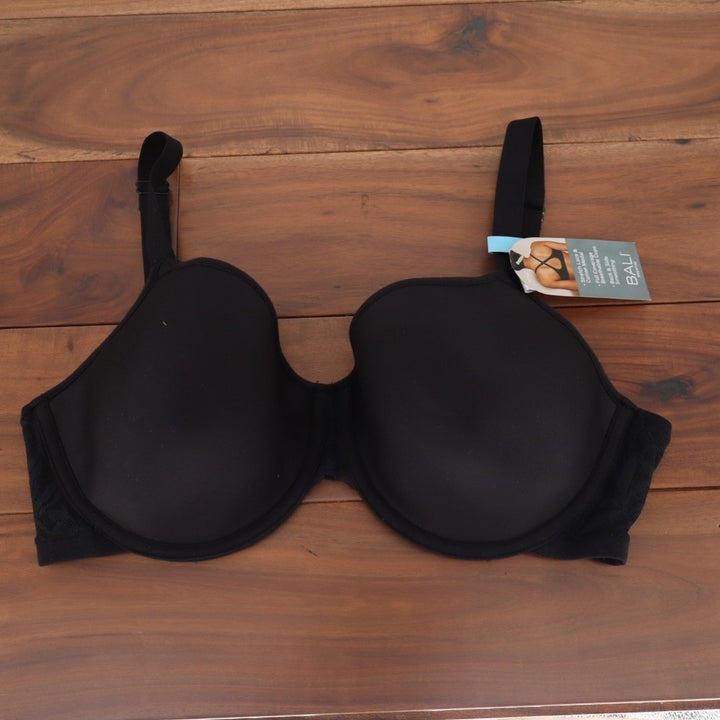 Bali Breathe Lightweight T-Shirt Bra Womens 40C Black Stretch Padded Underwire