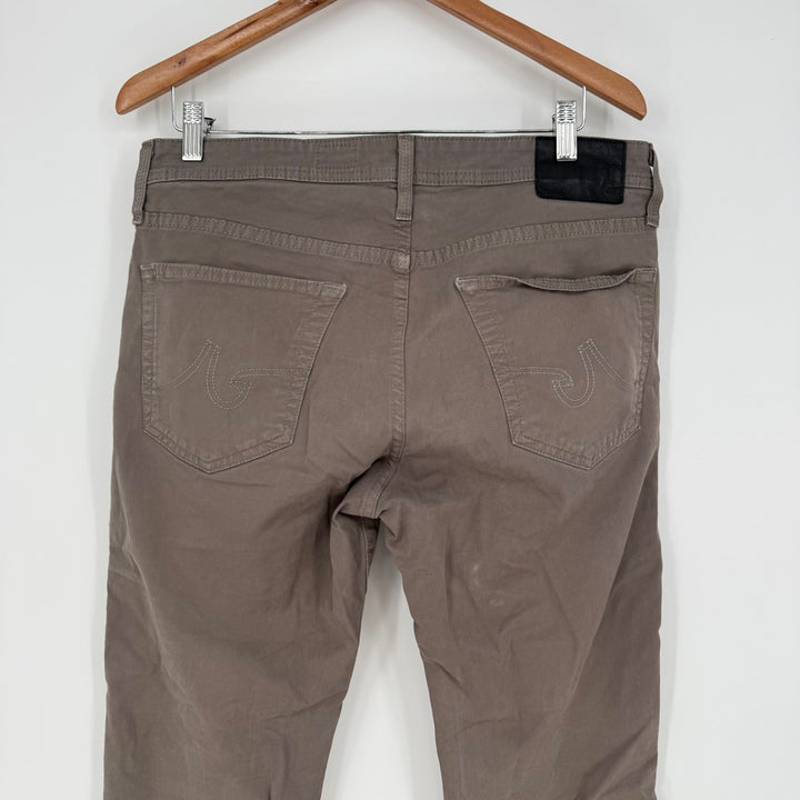 AG Adriano Goldschmied The Matchbox Slim Straight Pants Taupe Men Size 32