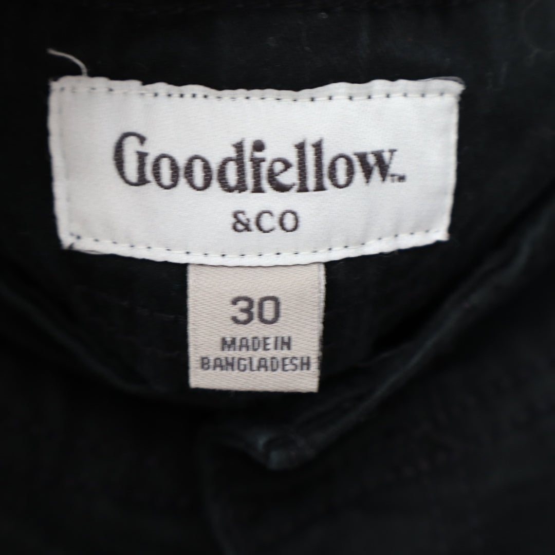Goodfellow & Co Mens Black Cargo Shorts Size 30 Cotton Stretch Utility Casual