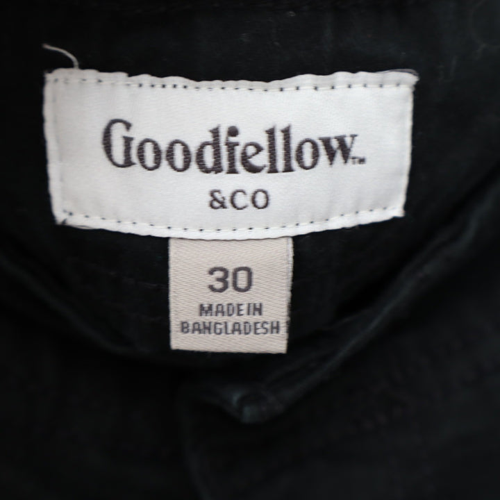 Goodfellow & Co Mens Black Cargo Shorts Size 30 Cotton Stretch Utility Casual