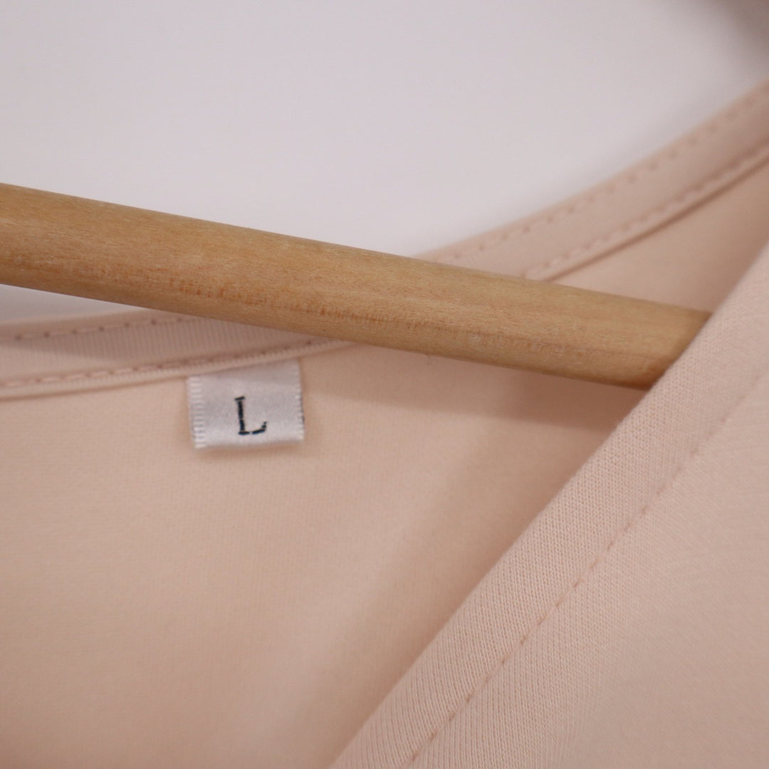 Peach Pink Sleeveless Wide Leg Jumpsuit Drawstring Waist L