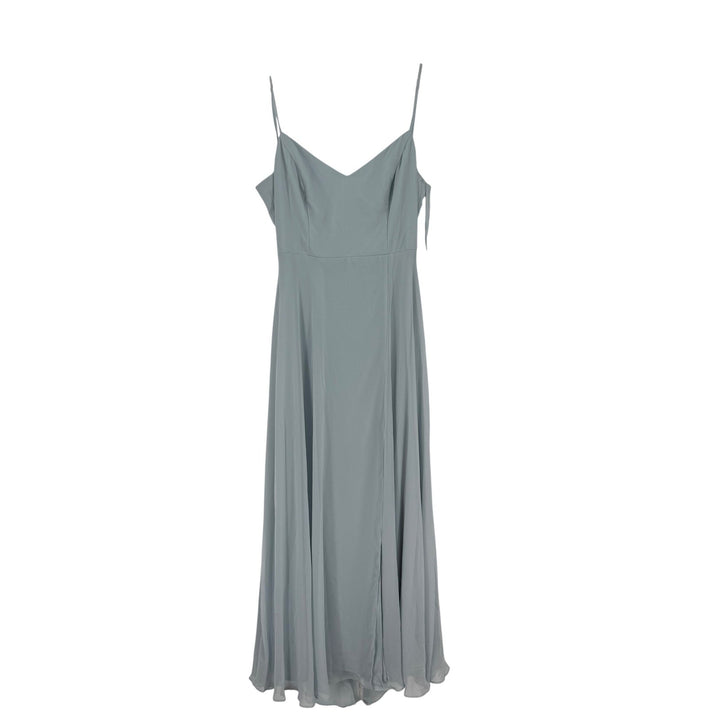 After Six Tie-Back Cutout Maxi Dress With Front Slit In Mist Size 14