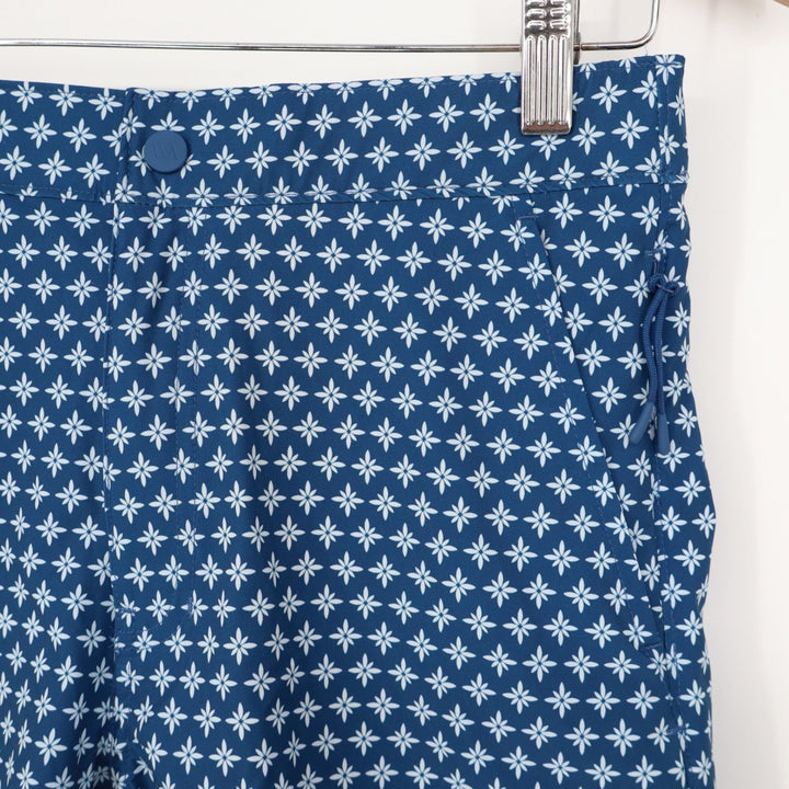 VRST Mens Resort Short 6" Print Deep Denim Blue Geometric Floral Small
