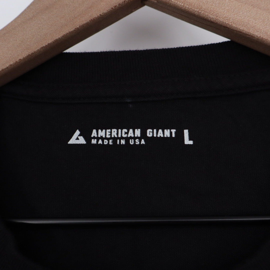 American Giant Classic Crewneck TShirt Black Made in USA Size L