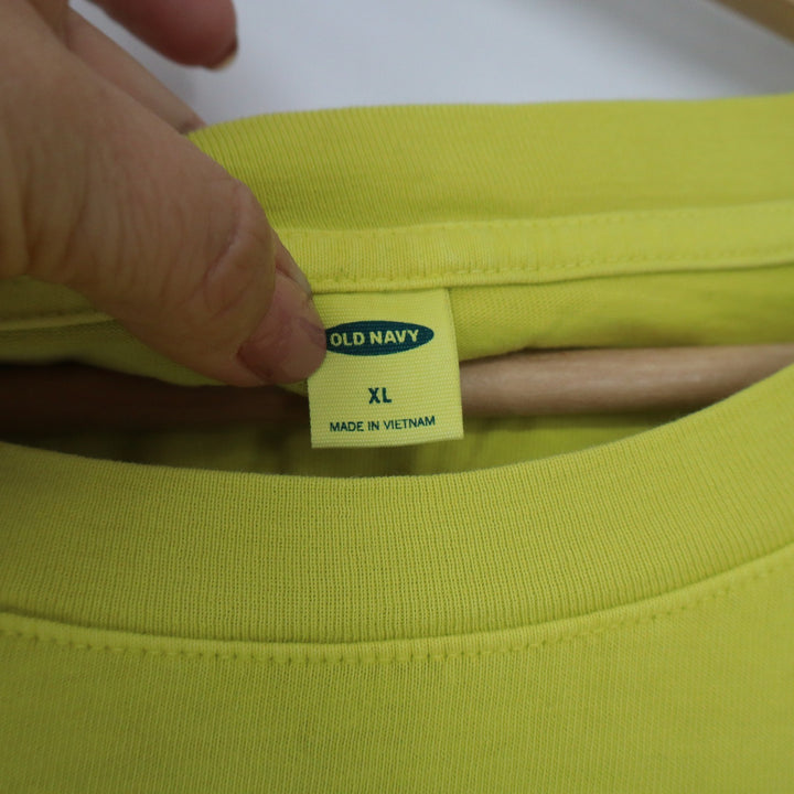 Old Navy XL Chartreuse Yellow Green Short Sleeve Relaxed Cotton T-Shirt