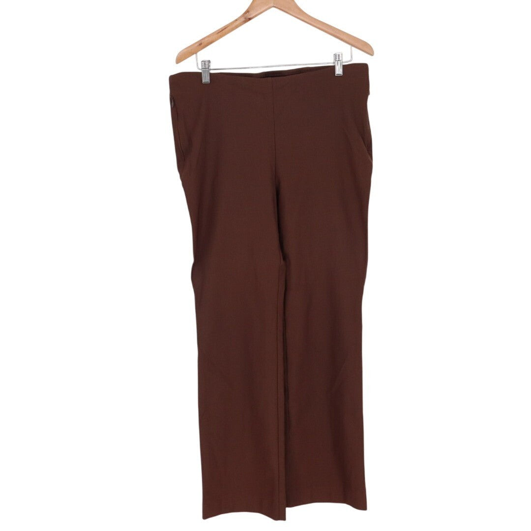 Chico's So Slimming Juliet Ankle Pants Womens 2.5 Maroon Zip Pocket Straight Leg