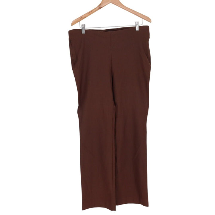 Chico's So Slimming Juliet Ankle Pants Womens 2.5 Maroon Zip Pocket Straight Leg