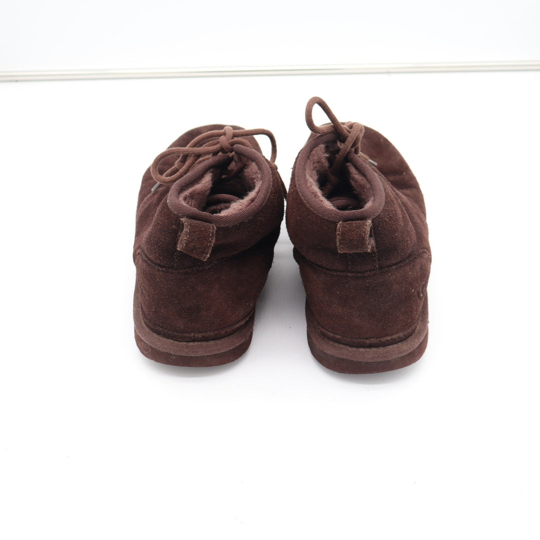 UGG Neumel Mens 10 Chocolate Brown Suede Shearling Lace Up Chukka Boots