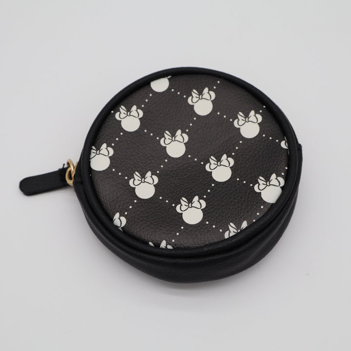 Disney Minnie Mouse Women's Coin Purse Black Leather Mickey Inspired Elements