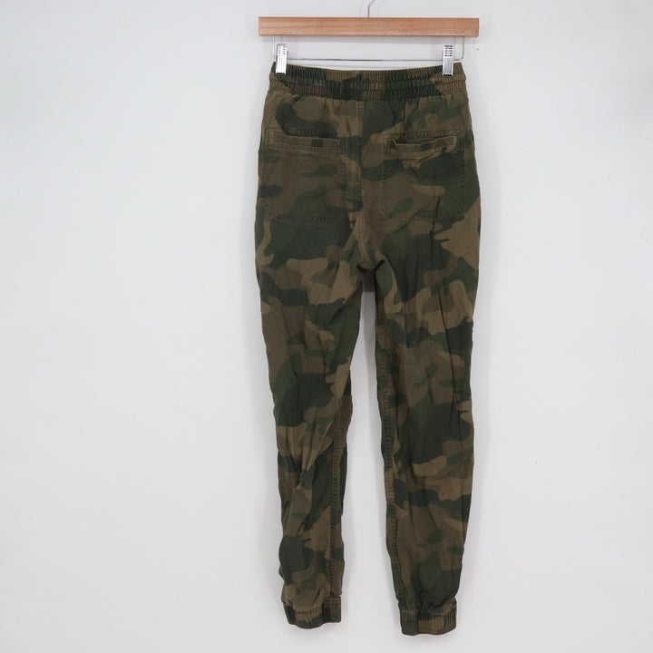 Hollister Ultra High-Rise Joggers Camo Green Brown XS Elastic Waist Drawstring