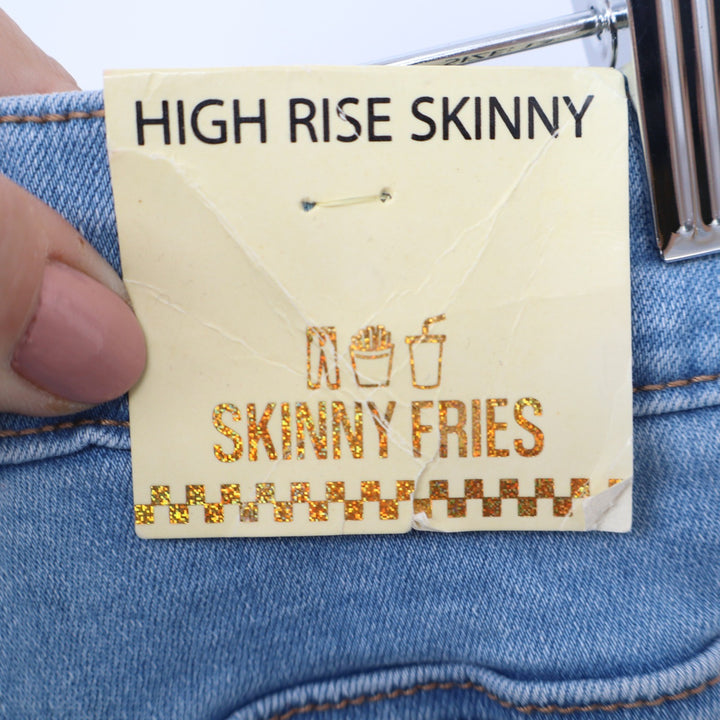 Skinny Fries Womens High Rise Sculpted Skinny Jeans Light Blue Size 13 NWT