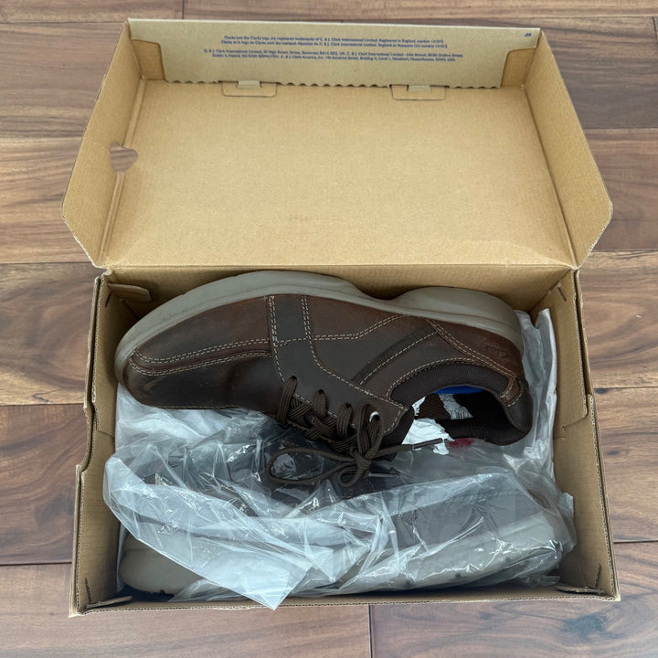 Clarks Bradley Walk Leather Casual Dress Comfort Brown Lace Up Shoes