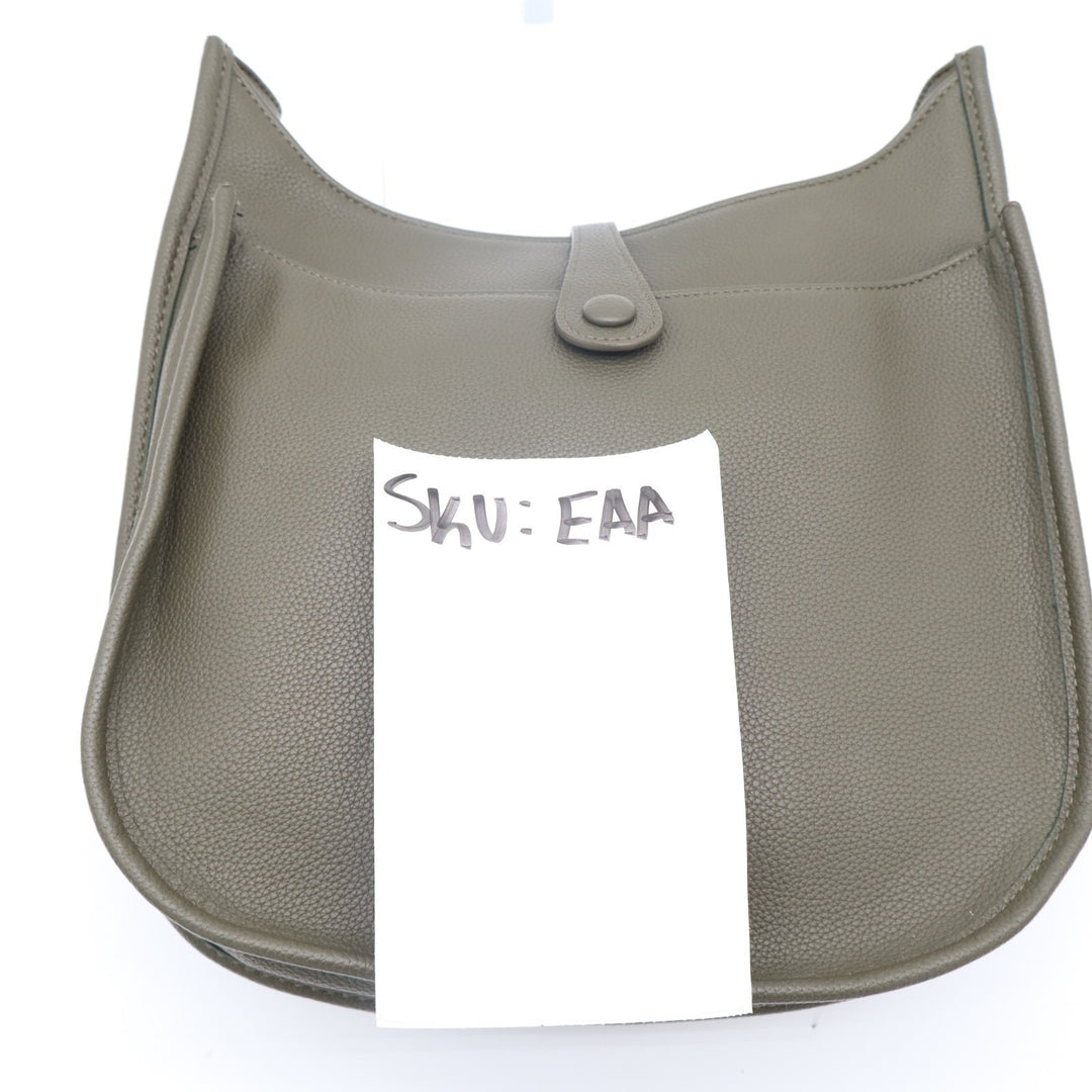 Womens Handbag Olive Green Leather Detachable Adjustable Strap Crossbody Bag
