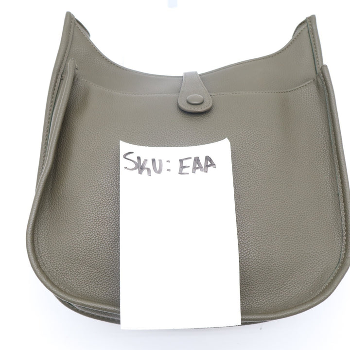 Womens Handbag Olive Green Leather Detachable Adjustable Strap Crossbody Bag