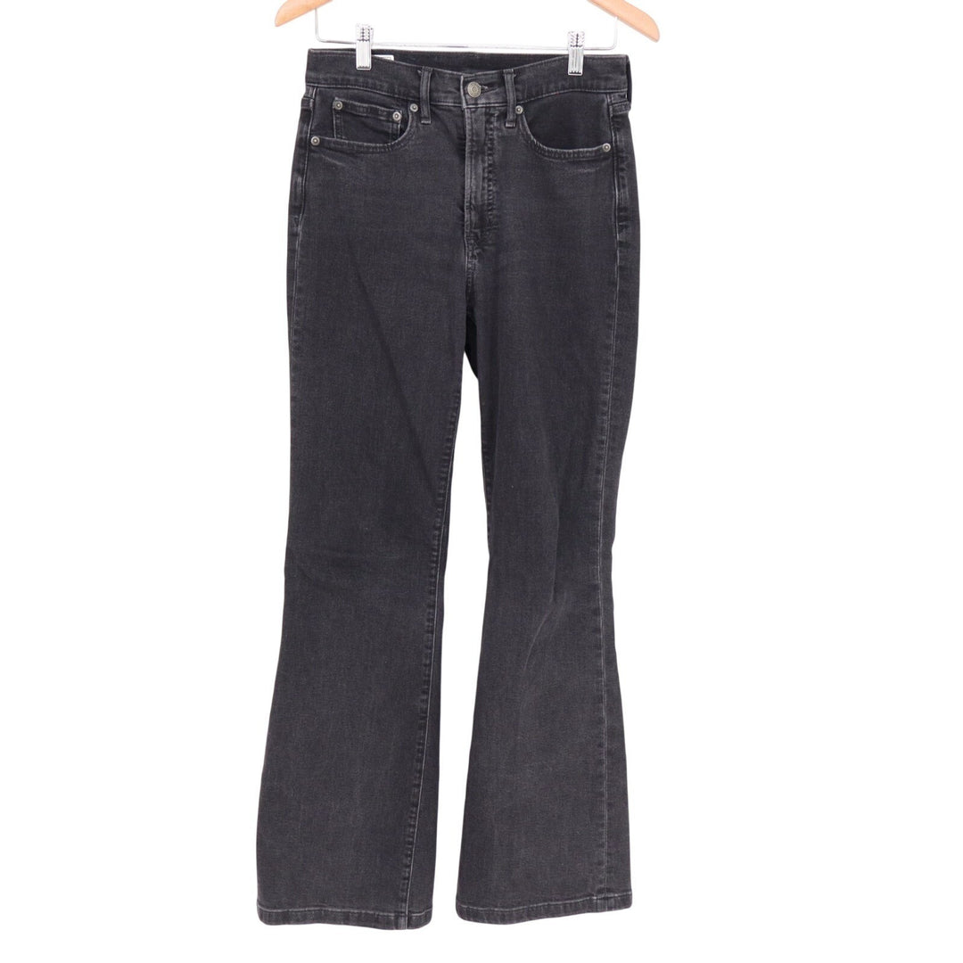 Gap Flare Jeans Womens 28/6 Charcoal Gray Denim Cotton Stretch Pockets High Rise