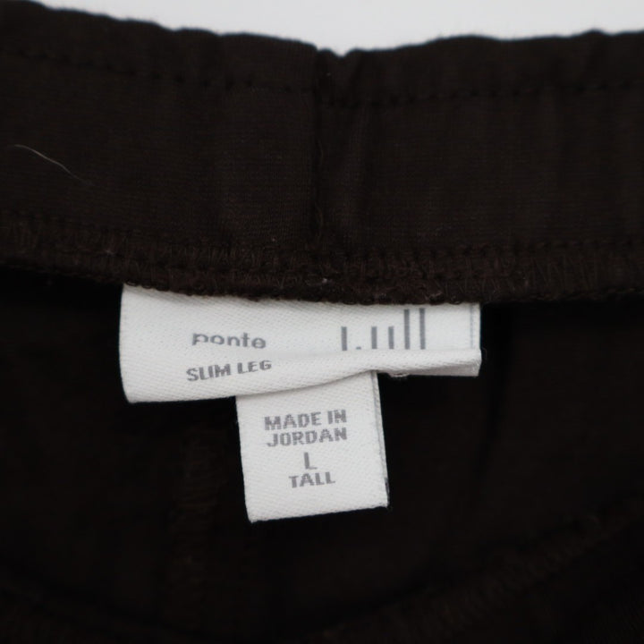 J.Jill Smoothing Ponte Leggings Womens Large Tall Brown Stretch Pull On Slim Leg