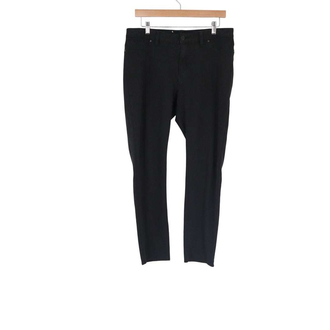 Calvin Klein Jeans Womens Size 12 Black Skinny Stretch Pants Mid Rise 5-Pocket