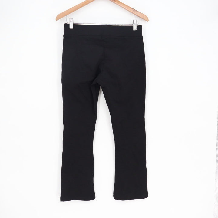 American Giant Ponte Kick Flared Leg Pants Womens 8 Super Black Stretch Cropped