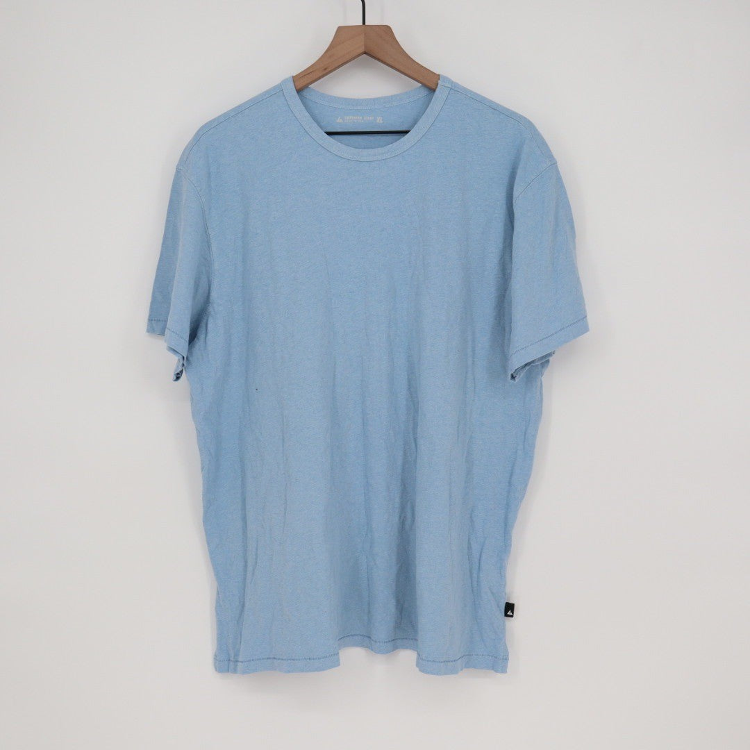 American Giant Men's Hemp Jersey Crew Tee Size XL Power Blue Made In USA